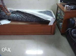 Big size Teak wood Dewan cot box type with bed no damage and