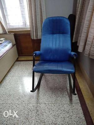 Blue And Black Glider Chair