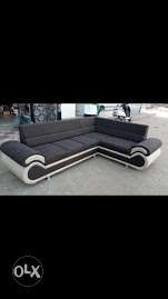 Brand new corner black sofa