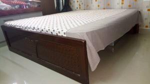 Solid wood queen size bed