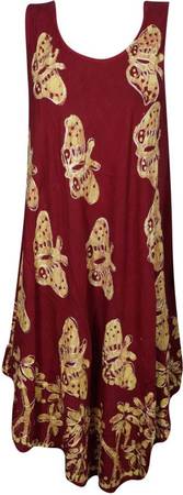 Indiatrendzs Women A-line Maroon Dress