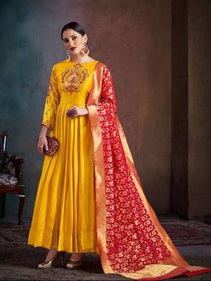 Silk Designer Salwar Kameez - TrendyBIBA