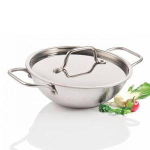Buy Tri-Ply Stainless Steel Wok Pan with Wire Handle
