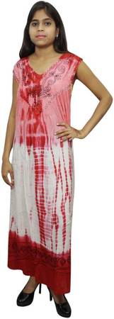 Indiatrendzs Women A-line Red, White Dress
