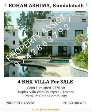 Rohan ASHIMA: 4 BHK Semi Furnished Villa For Sale