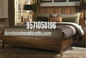 Sheesham solid wooden furniture storage double cot