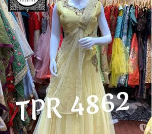 TPR 4856 Net front n back embroidered gonw wd net embroidere