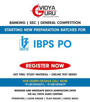 New Batches Start for IBPS PO Exam Preparation - Vidya Guru