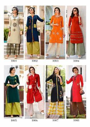 sawan dani vol1 kurtis catalog at wholesale Details Fabric:-
