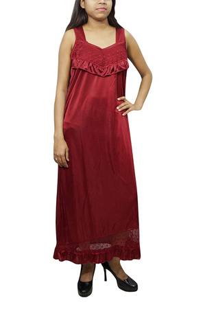 Indiatrendzs Women's Nighty 2 Pcs. Nightgown Robe and