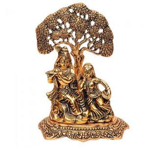 Radhakrishna Tree Golden Antiq