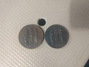 Two  east india company ram dharbar coins