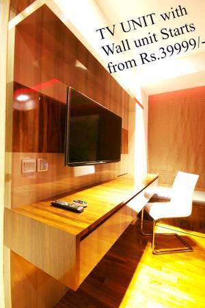 TV UNIT with Wall unit Starts from Rs.BHK UP TO