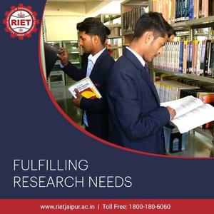 The Library at RIET Jaipur has state-of-the-art information
