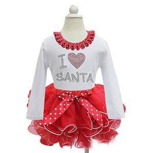 Baby "I Love Santa" Christmas Dress for Kids Girls