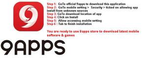 Get 9apps for android mobile games