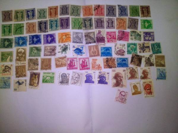 90 Different India Definitive Stamps For Sale