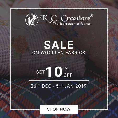 NewYear Offer on Woollen Fabrics