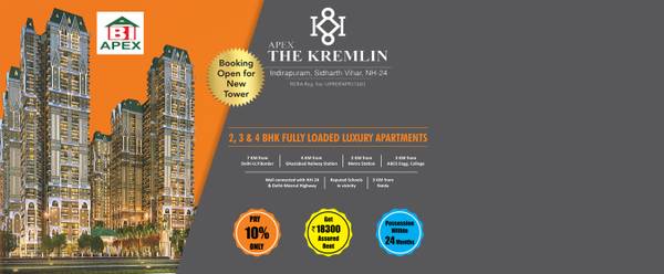 Apex The Kremlin 2 BHK for booking call us: +