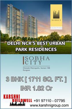 Sobha City Pay only 10 with ZERO EMI till Possession