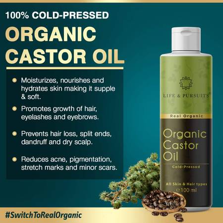 Life & Pursuits Cold Pressed Organic Castor Oil (100ml)