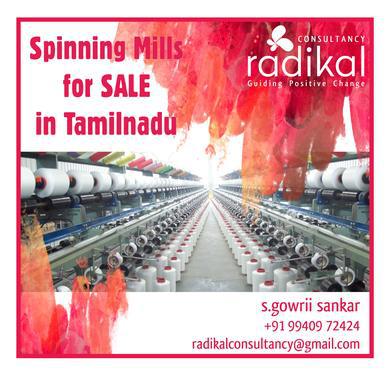 Spinning Mills for SALE in Tamilnadu