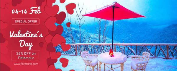 Valentines day special offer on Resorts, Hotels in Palampu