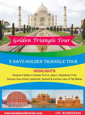 Book 5 Days Golden Triangle Tour at cheap price