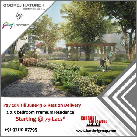 2/3 BHK in Godrej Nature Plus – Pay 20% till June 19 &