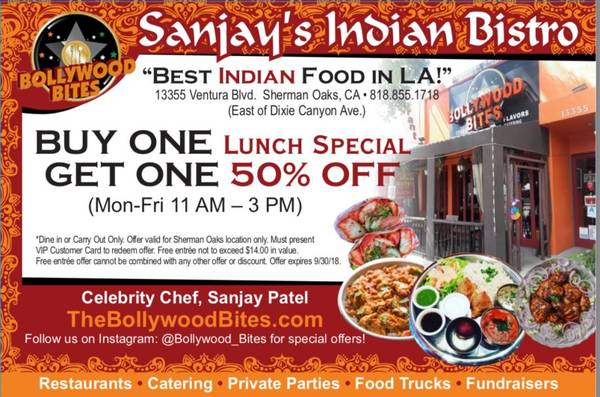 Indian food catering Los Angeles - Bollywood Bites