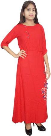 Indiatrendzs Women Gown Red Dress