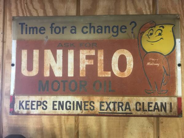Antique esso oil sign