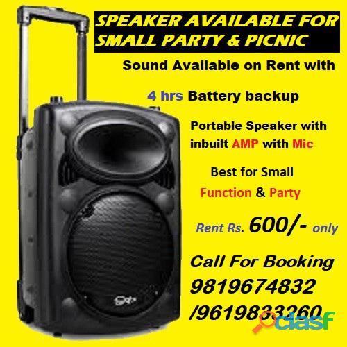 Portable Speaker available on Rent