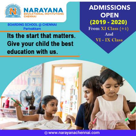 Attend the admissions in Narayana schools & have the