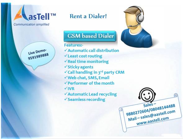 Dialer rental offered by AasTell at its best!!