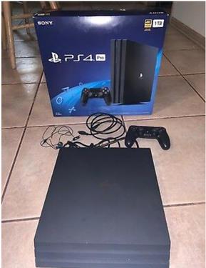 My ps4 pro 1tb black console with controller in box
