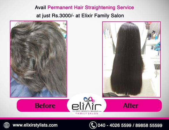 Top Salon for Permanent Hair Straightening in Hyderabad.