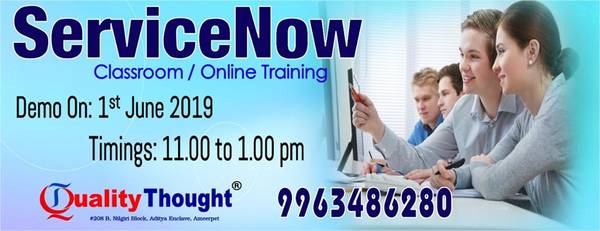 Attend Service now Training on 1st June at  AM-