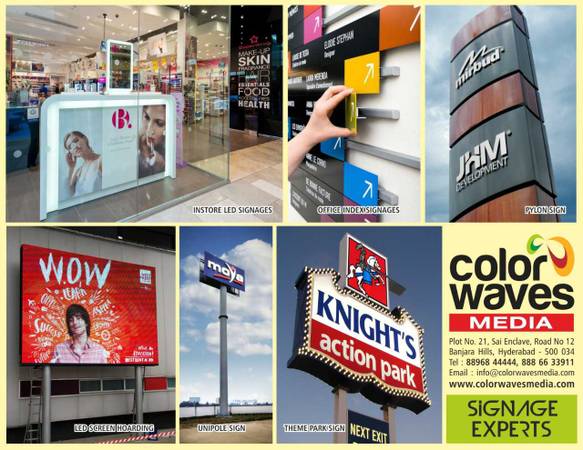 Best Signages Agency in Hyderabad | Color Waves Media