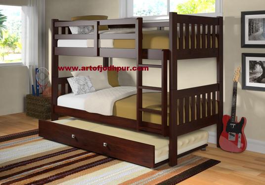 Furniture online teak wooden bunk beds