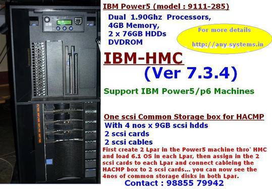 used IBM P5 aix 9131-52A Sever sale in delhi and Chennai