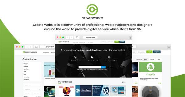 Create Website - Web, App and Graphic Design Service