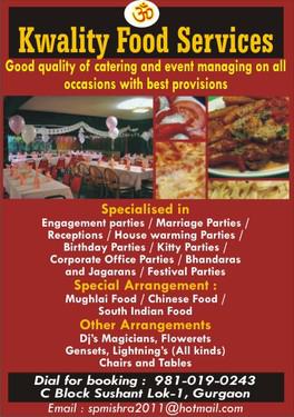Best caterers in Sohna Road