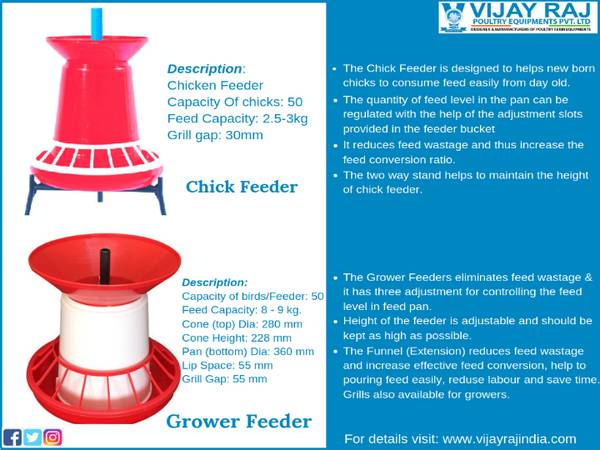 Chick feeder and Grower feeder - Vijay Raj India