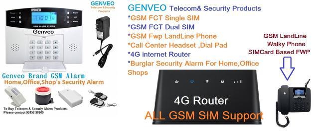 GENVEO GSM FCT 4G ROUTER SECURITY ALARM SYSTEM FOR OFFICE