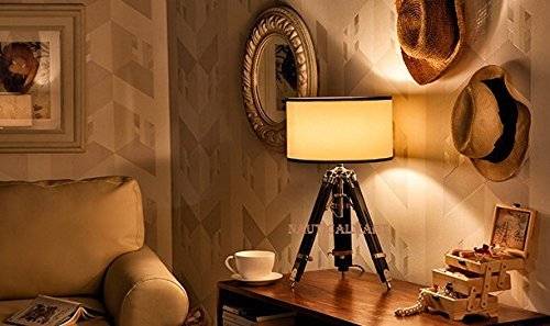 DESIGNER TABLE LAMP STAND WOODEN TRIPOD STAND BY