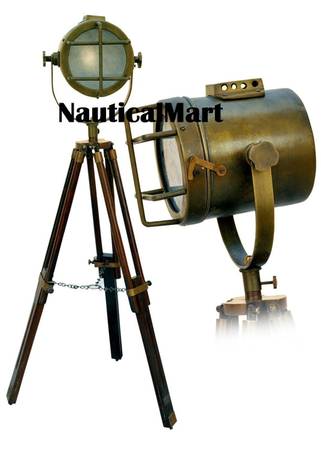 Vintage Design Tripod Searchlight Spot light By NauticalMart