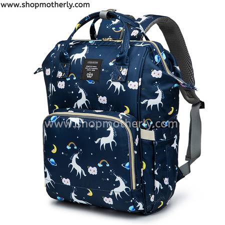 Baby Diaper Bag For Traveling Unicorn Blue