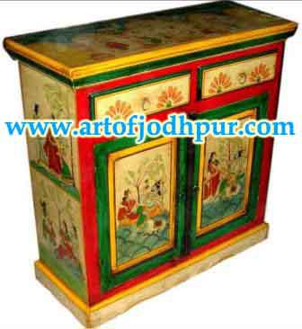 Jodhpur handicrafts painted cabinets
