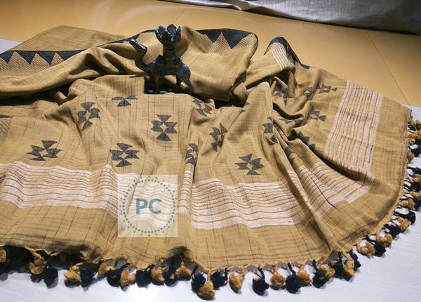 120 counts of fine khadi cotton jamdani in the tangail weave